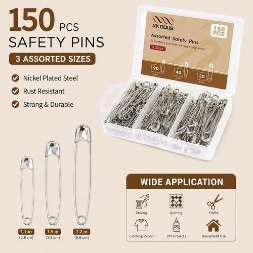 Safety pins 150 pcs - 150,